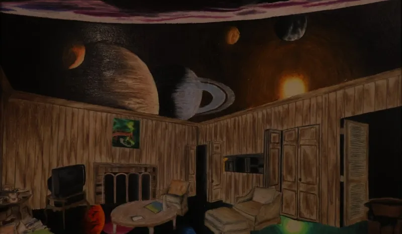 Colored Pencil Surreal Space